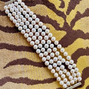 Five-strand freshwster pearl bracelet.